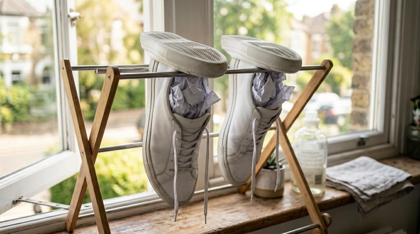 운동화 빨리 말리는 법 신문지 건조대 그늘 건조