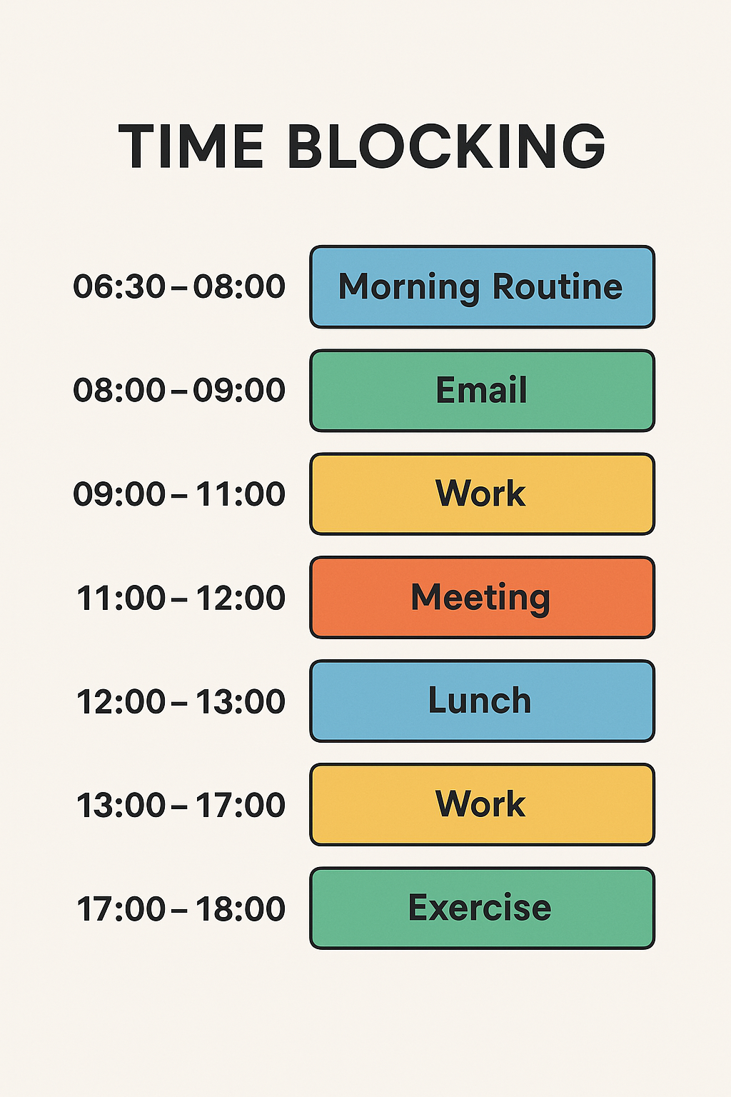 시간관리를 위한 타임블로킹