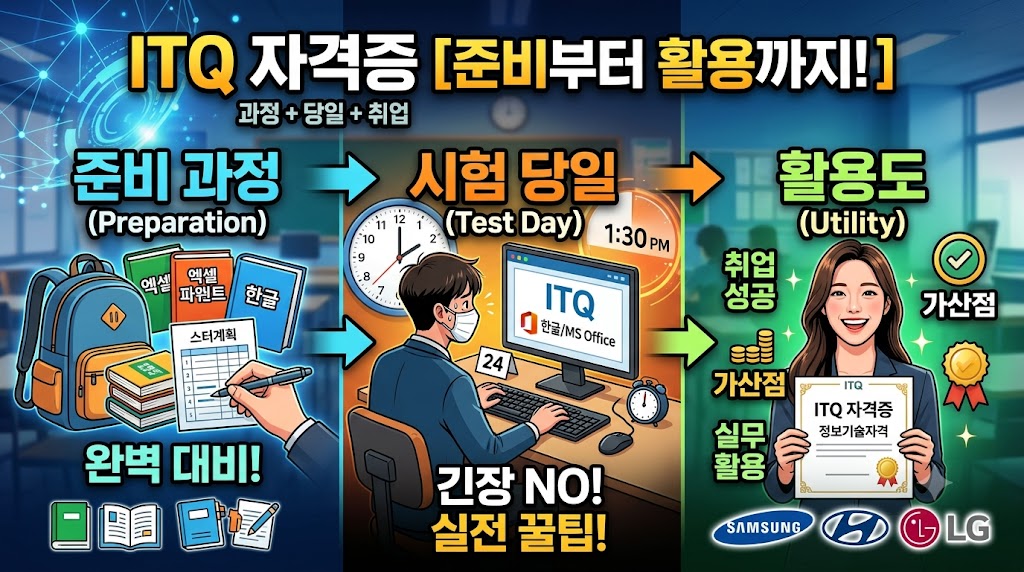 ITQ 자격증 (준비 과정, 시험 당일, 활용도)