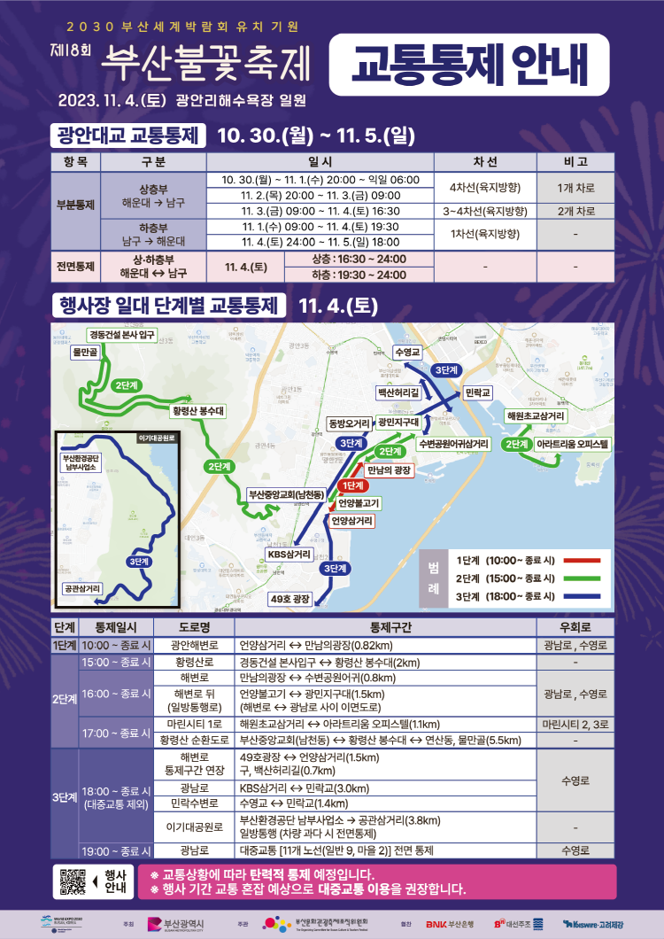 부산불꽃축제 교통통제