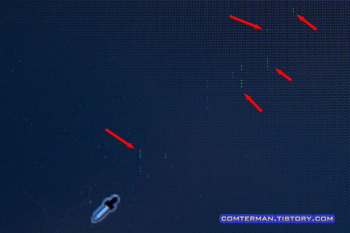 HDMI 밝은 녹색점 노이즈