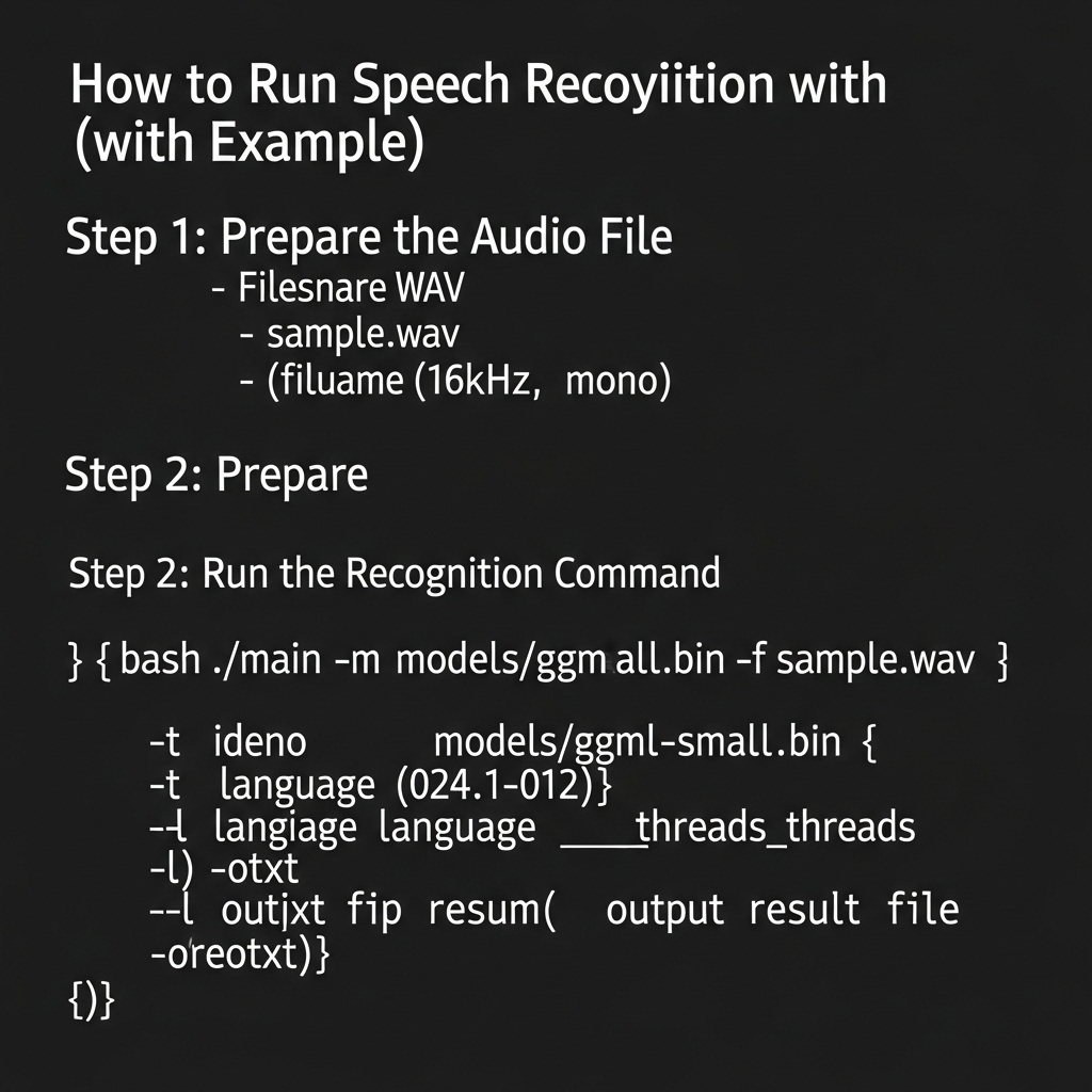 음성 인식 실행 방법 및 예제