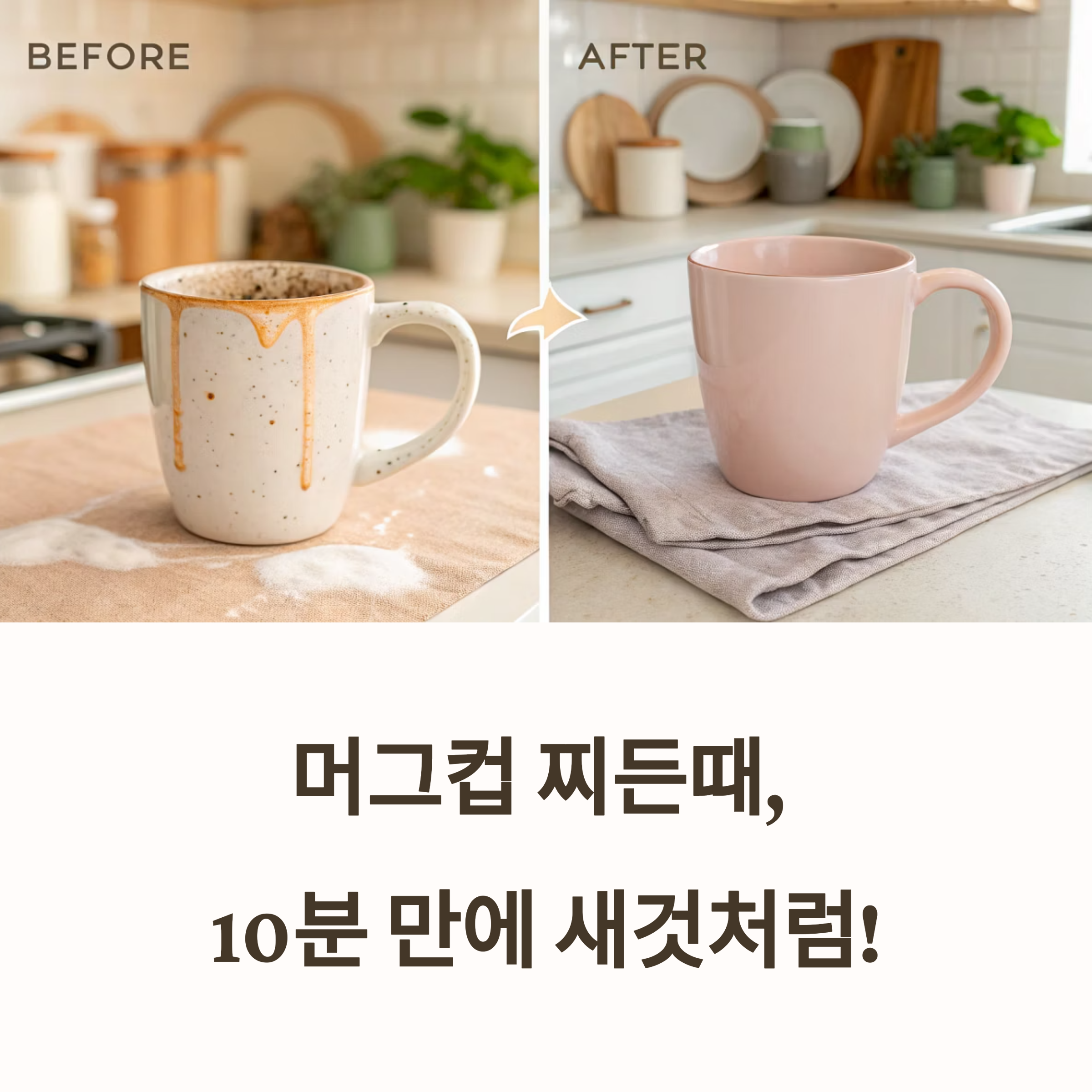 머그컵 베이킹 소다로 완벽 세척법