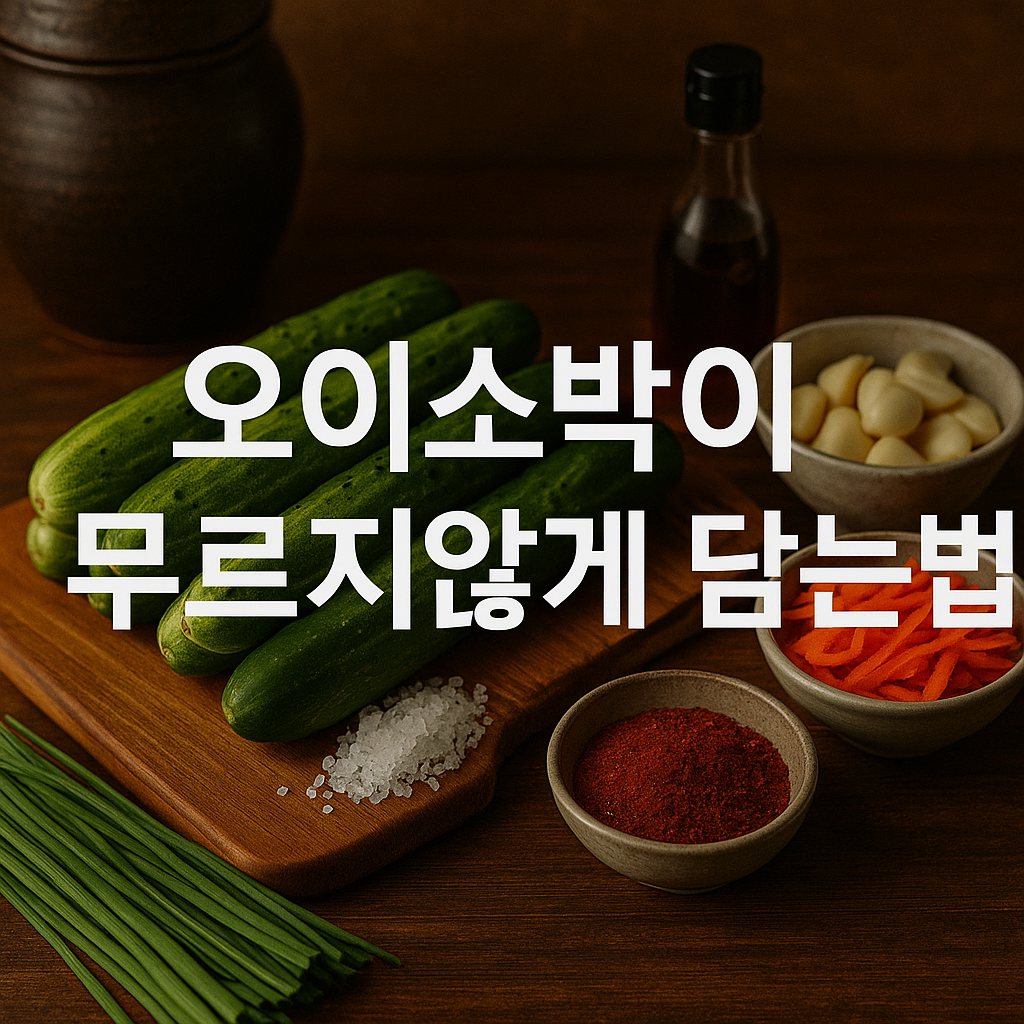 오이소박이 무르지않게 담는법