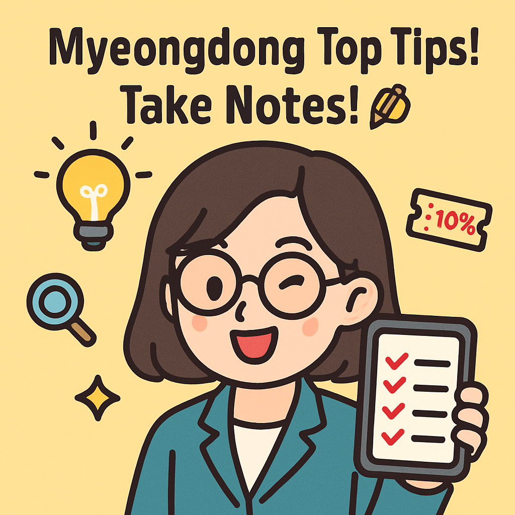 Myeongdong Top Tips! Take Notes! 📝
