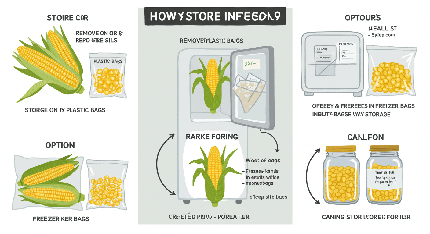 삶은 옥수수 보관법 (중·장기 보관용)