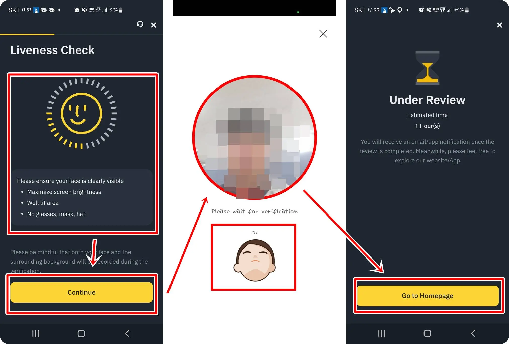 kyc 앞면 라이브 스캔