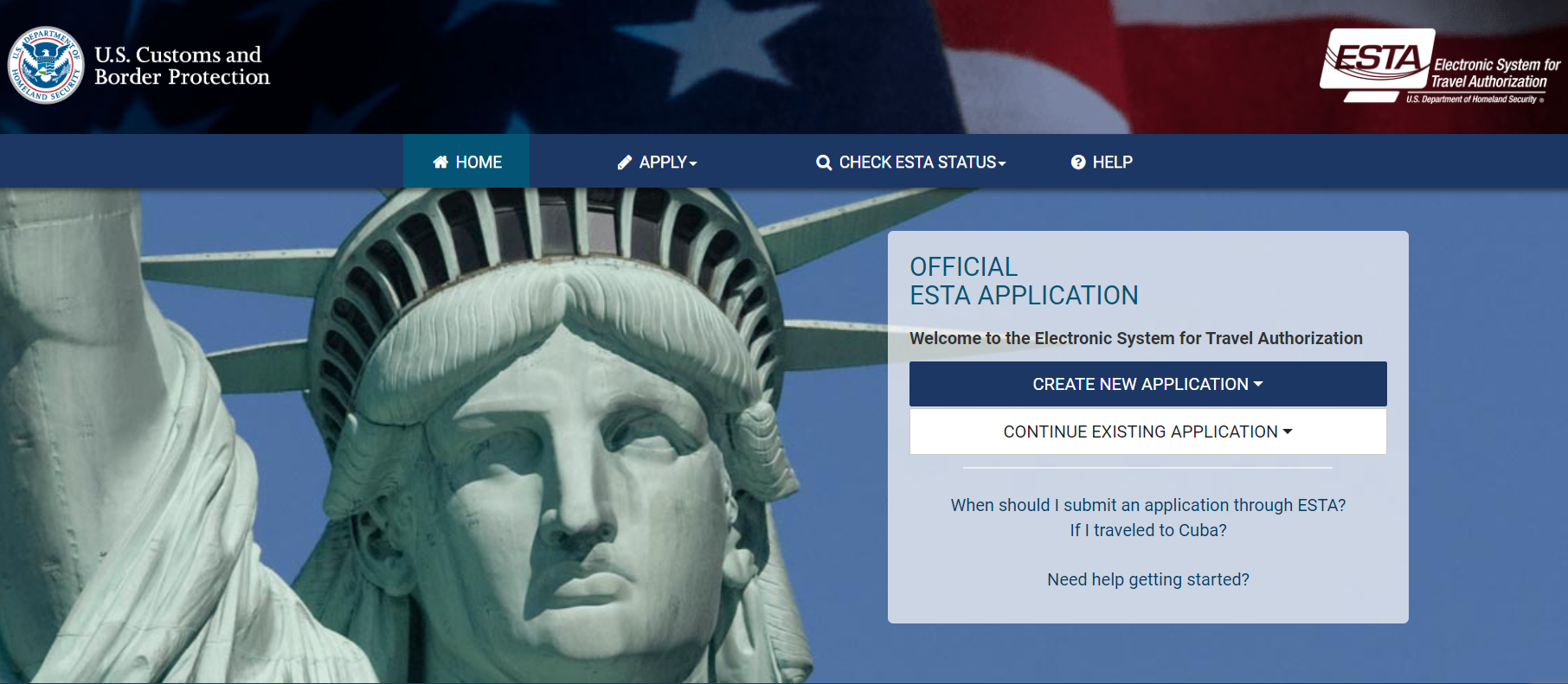 출처 : ESTA 공식 홈