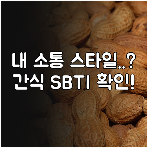 SBTI 테스트로 알아보는 간식 유형..