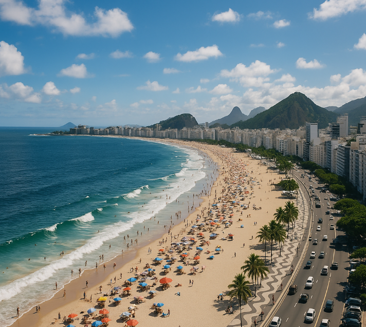 브라질 코파카바나해변