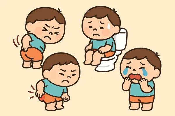 치질 통증 부위 강조 그림