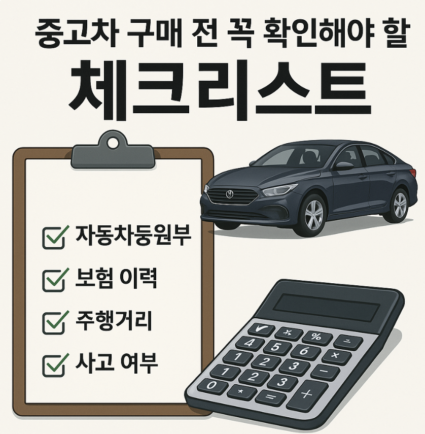 중고차 구매 전 꼭 확인해야 할 필수 체크리스트