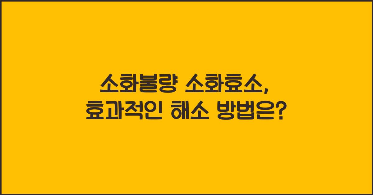 소화불량 소화효소