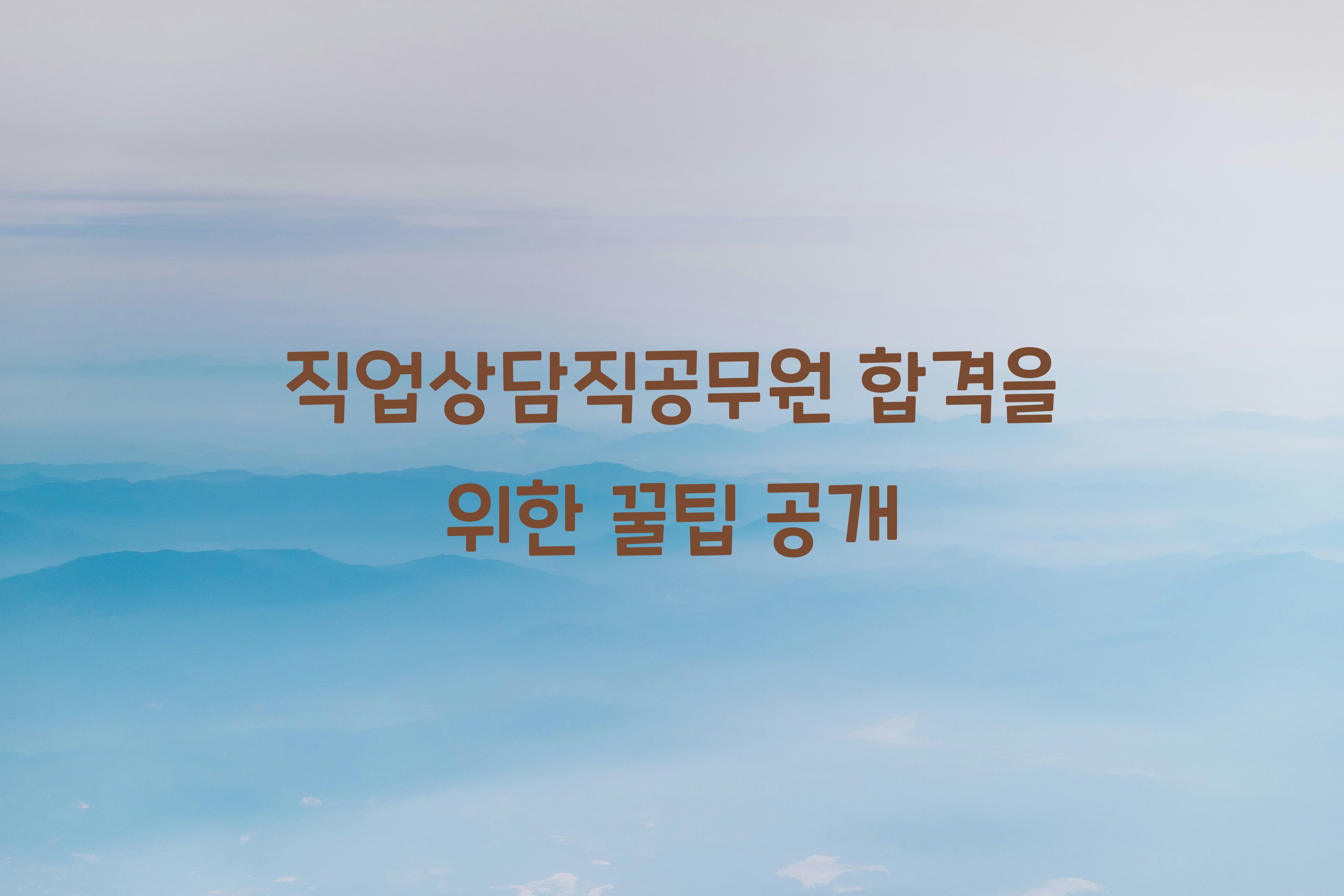 직업상담직공무원