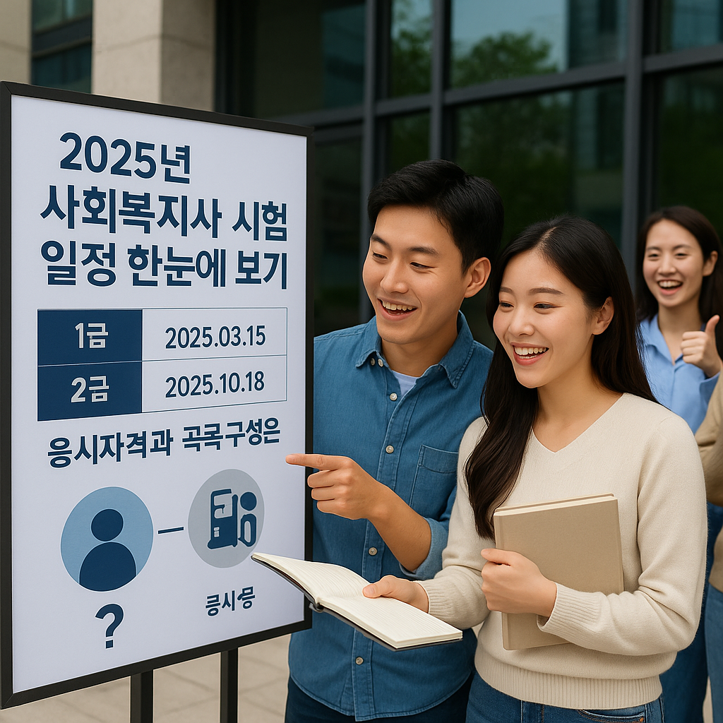 2025년 사회복지사 시험일정 한눈에 보기