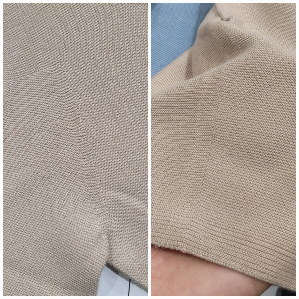 유니클로 3D 니트 봉제선 있어야 할 곳에 없음