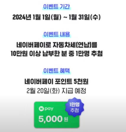 네이버페이 자동차세