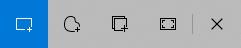 윈도우 PC 상단에 나타나는 캡처 메뉴 모습