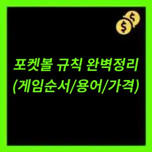 포켓볼 규칙 (게임순서&#44;용어&#44;가격)