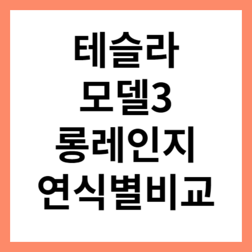 모델3 롱레인지 연식별비교 섬네일