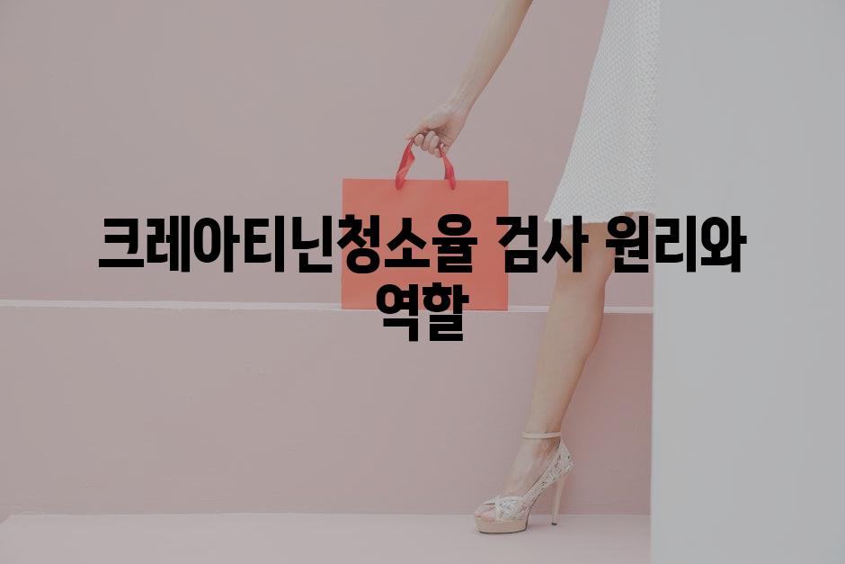 크레아티닌청소율 검사 원리와 역할