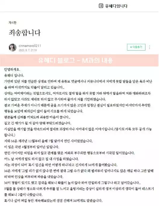 유혜디 블로그 성폭행 유혜디 미스틱