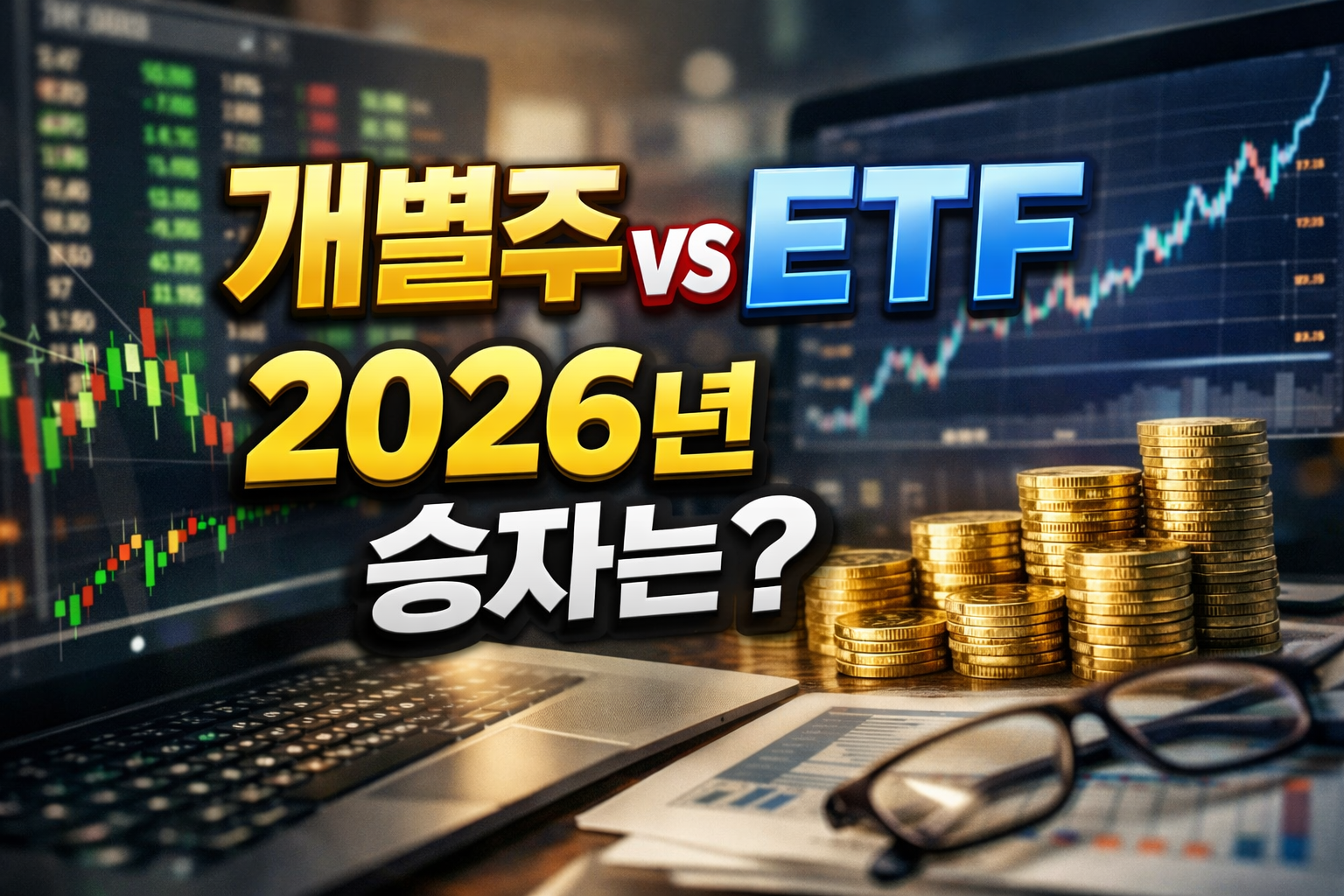초보 투자자를 위한 개별주와 지수 ETF 비교 이미지