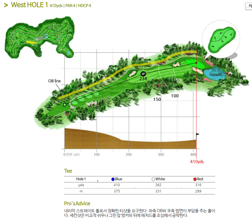 안성베네스트 골프클럽 서코스 1