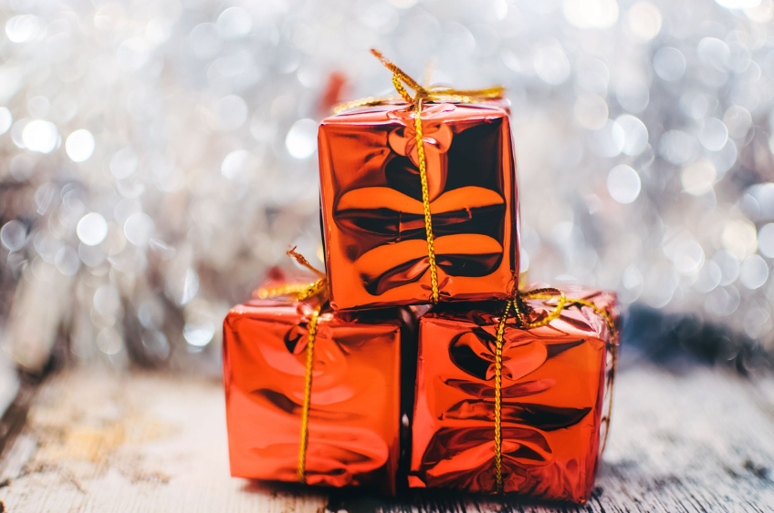 빛나는 크리스마스 선물 상자