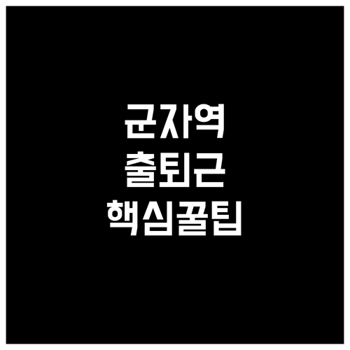 군자역 출퇴근 시간 배차 간격과 실시..