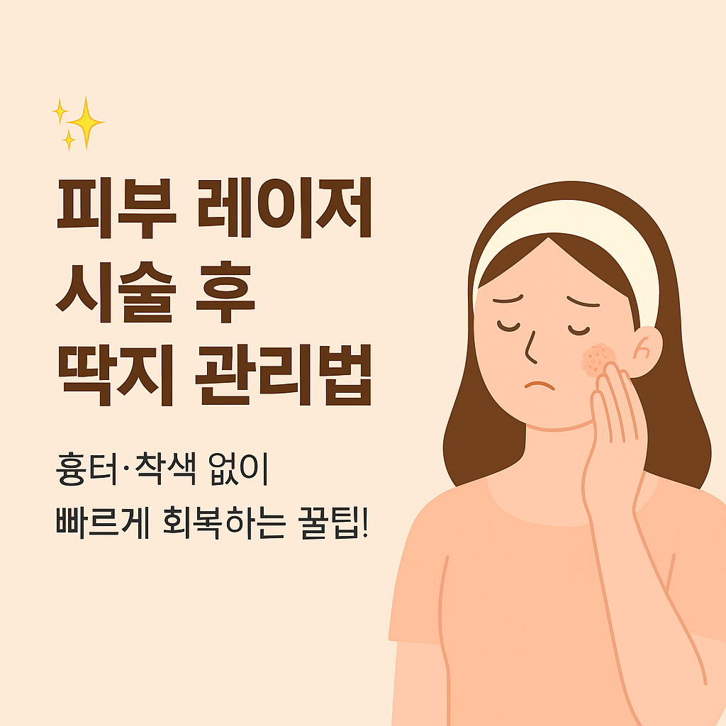 피부 레이저 시술 후 딱지 관리