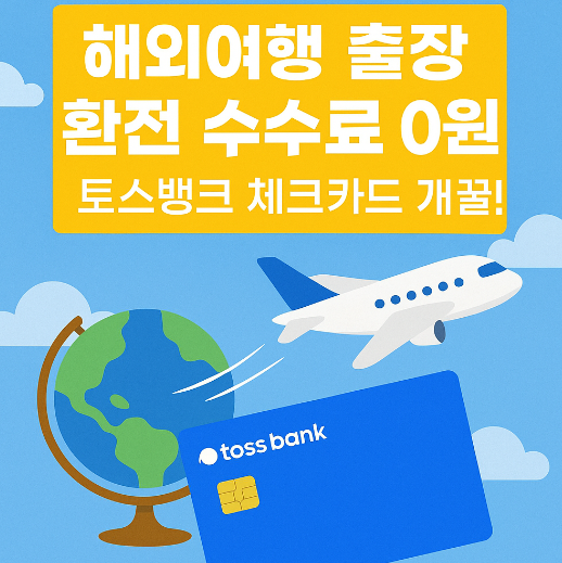 해외여행 출장 환전 수수료 0원 토스뱅크 체크카드 개꿀!
