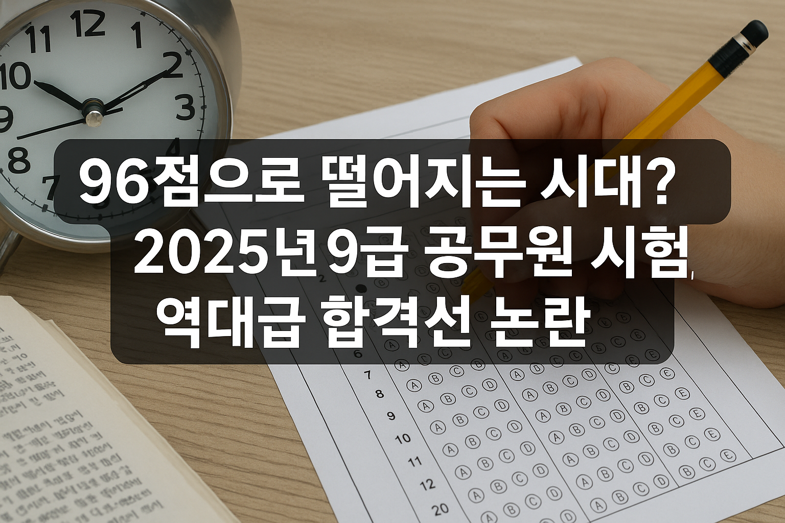 96점으로-떨어지는-시대?-2025년-9급-공무원-시험,-역대급-합격선-논란