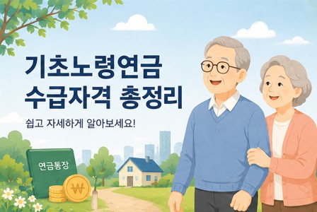 기초노령연금(기초연금) 안내 일러스트