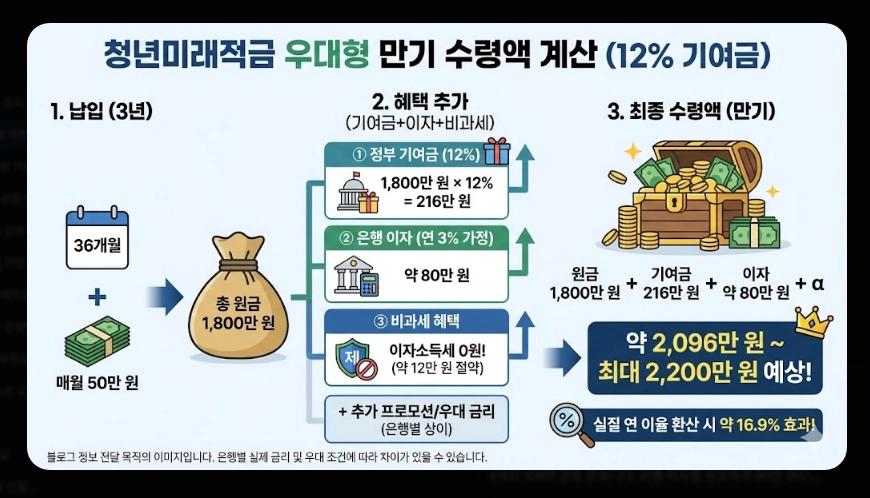 청년미래적금 신청기간 및 금리 [은행별 비교] 일반형 vs 우대형 수령액 계산 가이드