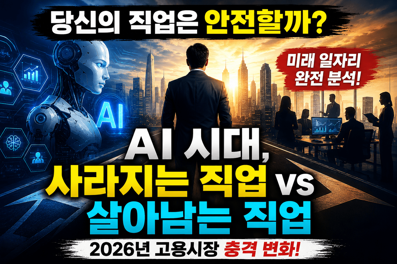 2026 AI 시대 직업변화 (인공지능, 고용시장, 미래전망)