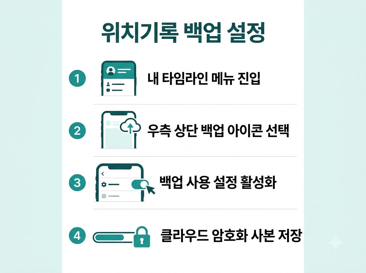 구글 타임라인 데이터 유실 방지를 위한 위치기록 백업 설정 방법 체크리스트