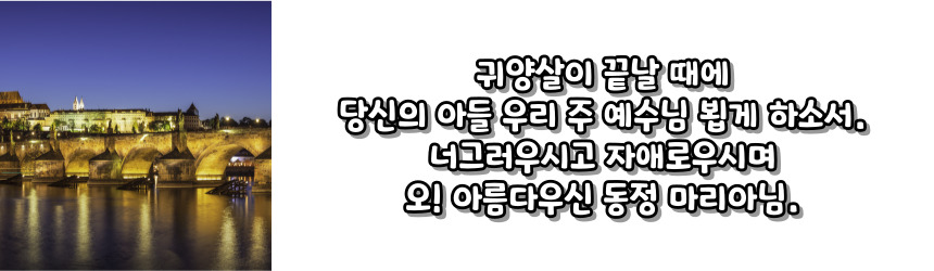 천주교 묵주 기도 성월 기도문_성월 기도