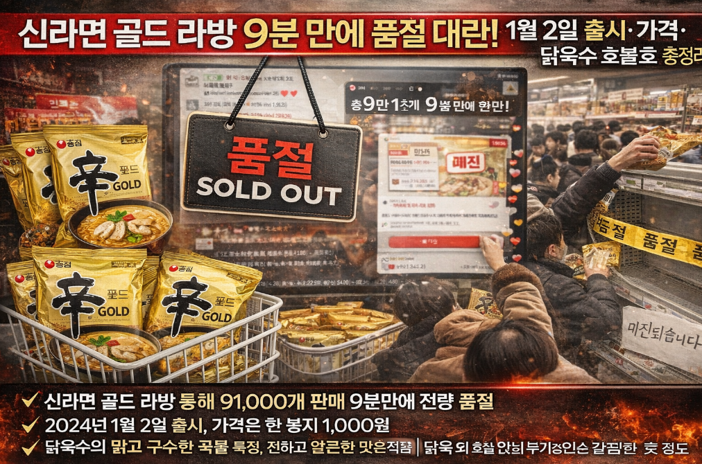 신라면 골드 9분 품절! 1월 2일 출시 완벽 가이드