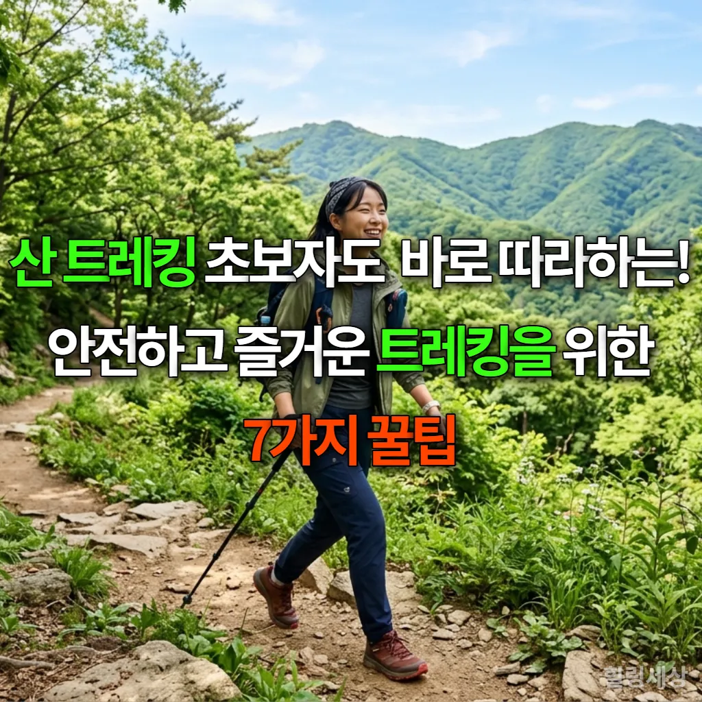 초보 트레커가 한국의 아름다운 산길을 즐겁게 걷는 모습