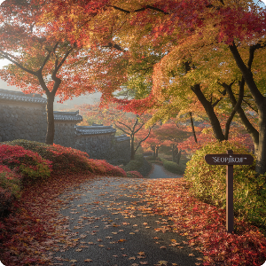 2025년 단풍 절정 시기 - 부산&middot;제주권 단풍 명소 가상 이미지