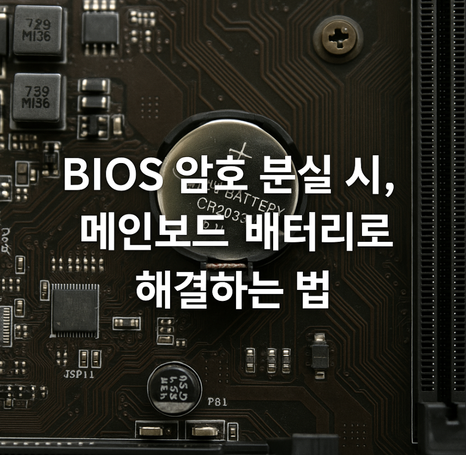 BIOS 암호 분실 시, 메인보드 배터리로 해결하는 법