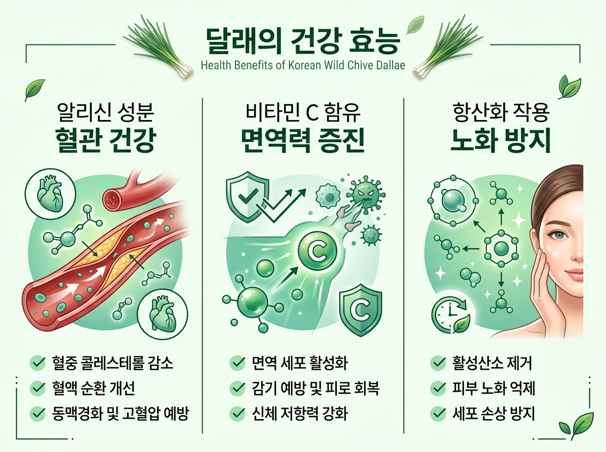달래 효능 알리신 혈관 건강 항산화
