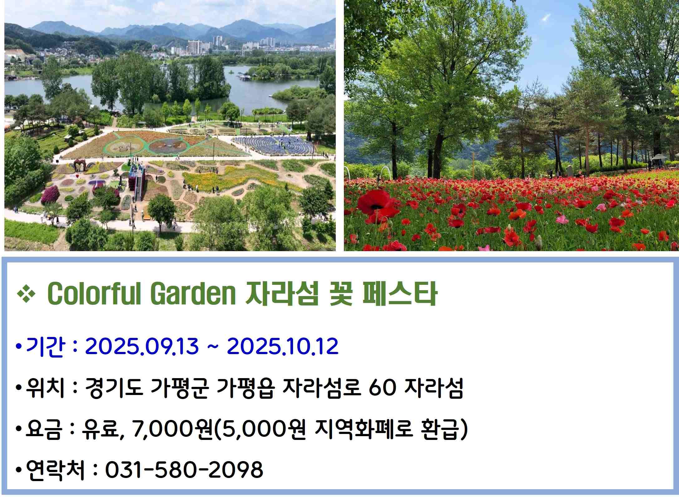 Colorful Garden 자라섬 꽃 페스타