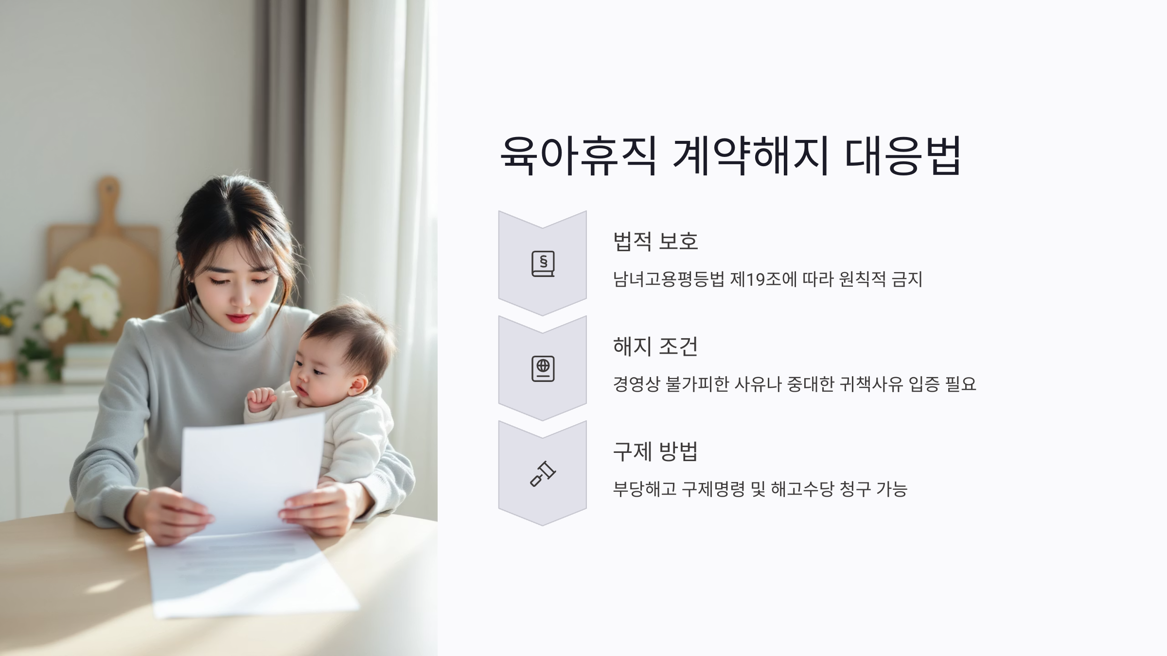 여성근로자 육아휴직 계약해지 대응법