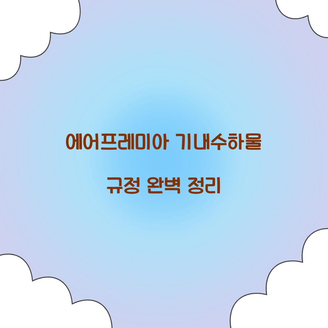 에어프레미아 기내수하물