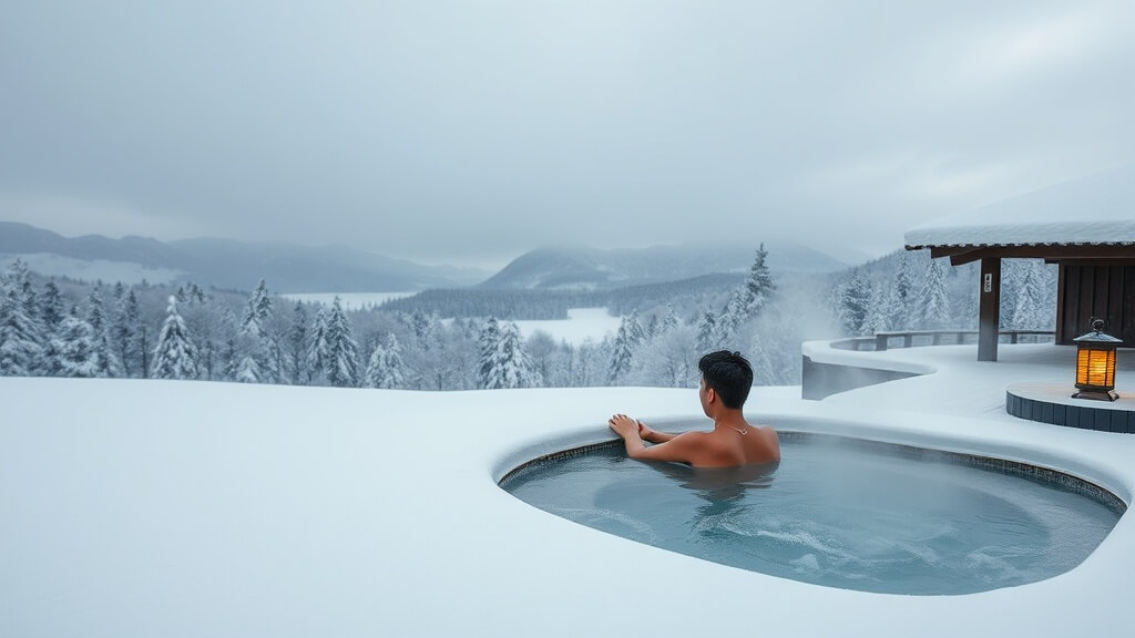 일본의따뜻한온천