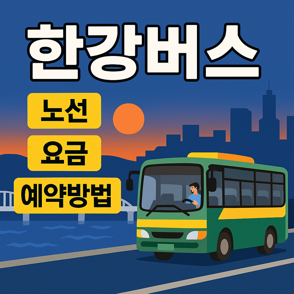 서울 한강버스 노선·요금·예약방법 총정리