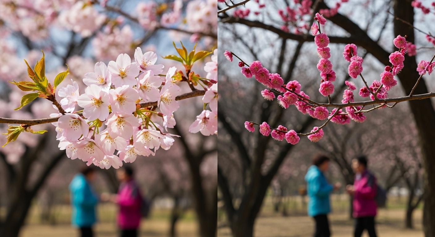 벚꽃 vs. 매화