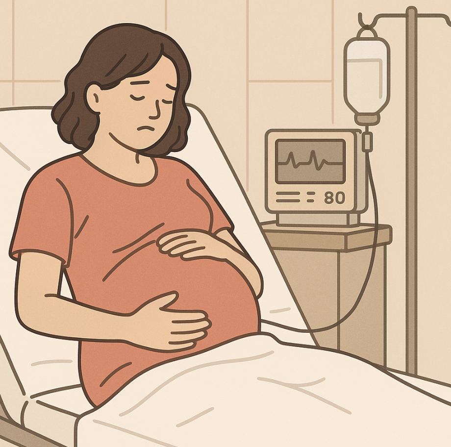 자연분만 vs 제왕절개 고민하는 산모 사진